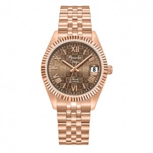 Alexandre Christie AC 5013 Rosegold Brown Computer Dial MAN MDBRGBO3